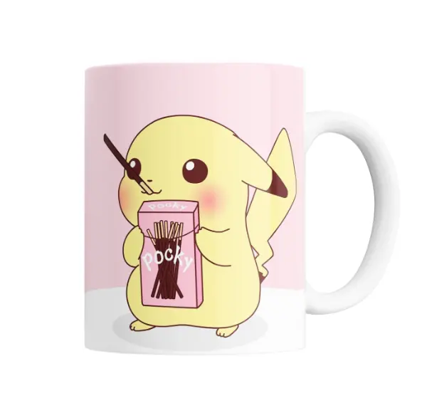 Taza de Cerámica Pokemon Pikachu Comiendo Pocky