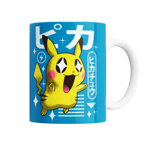 Taza de Cerámica Pokemon Pikachu Katakana