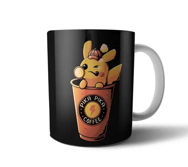Taza de Cerámica Pokemon Pikachu Detective Pika Pika Coffee