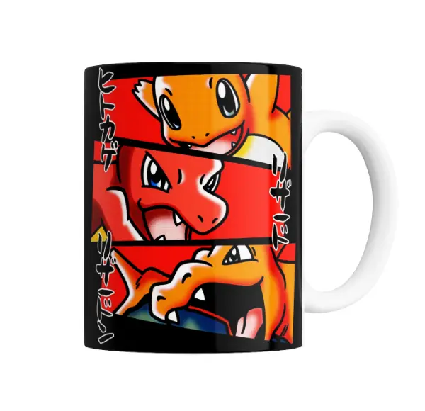 Taza de Cerámica Pokemon Evolución Charmander Charmeleon Charizard