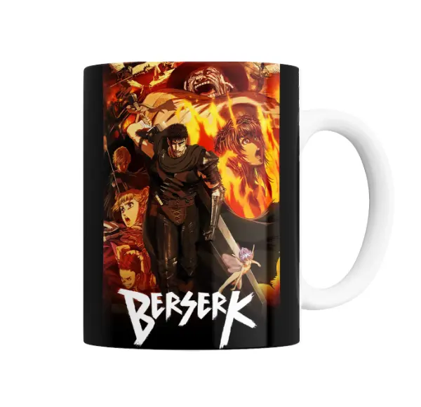 Taza de Cerámica Berserk Guts y Casca