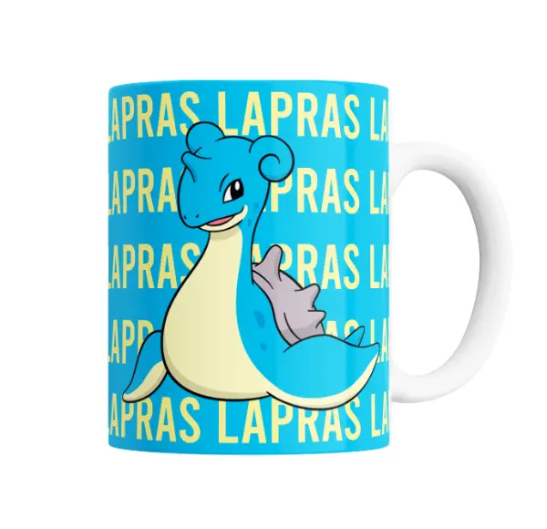 Taza de Cerámica Pokemon Lapras Diseño Repetido
