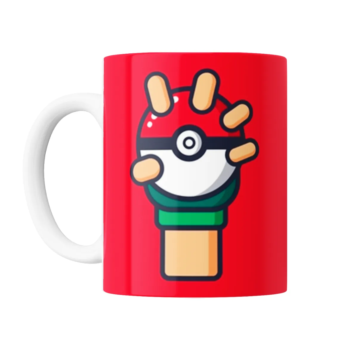 Taza de Cerámica Pokemon Pokebola con Manos - vista 2