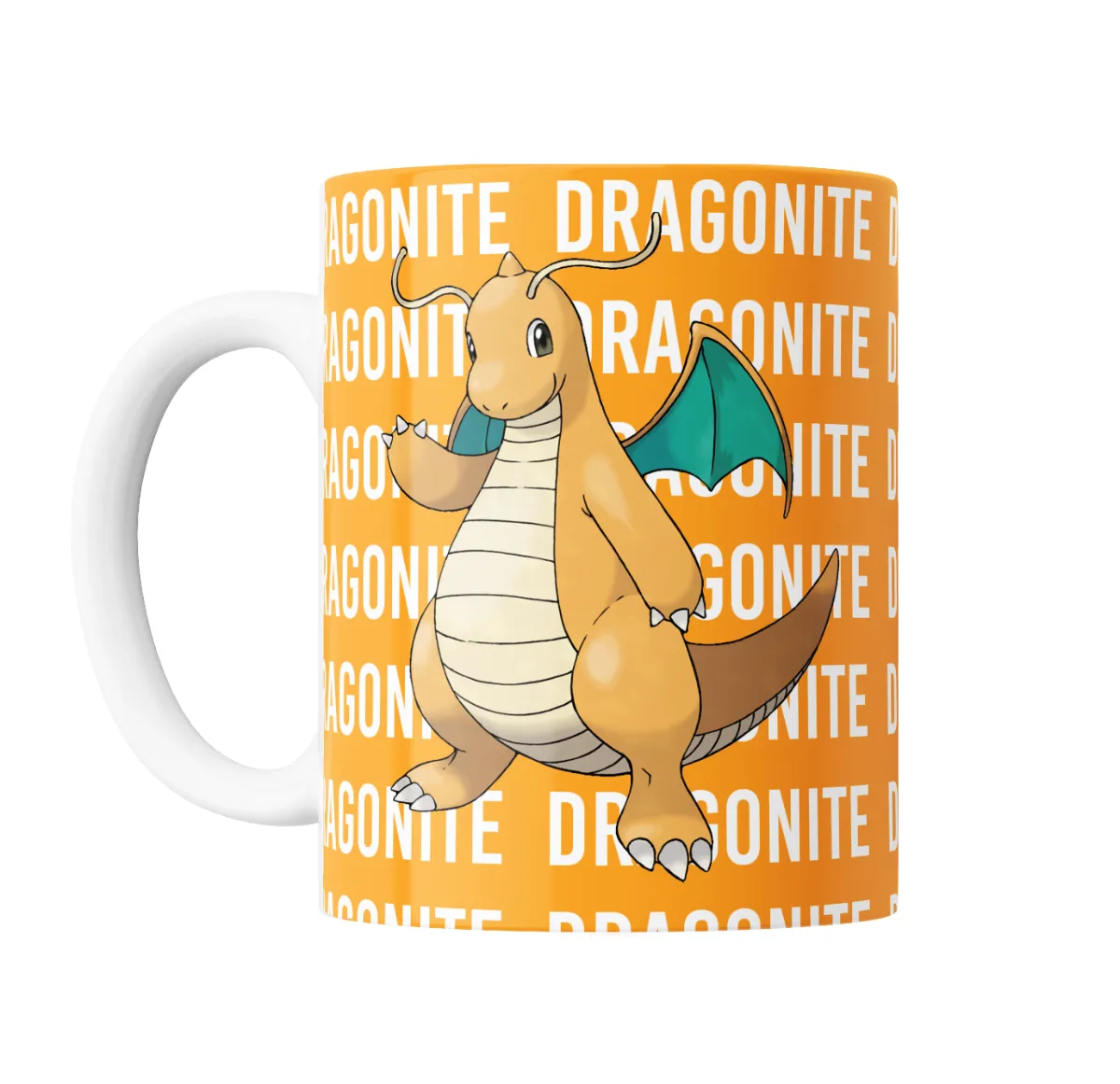 Taza de Cerámica Pokemon Dragonite Patrón Naranja - vista 2