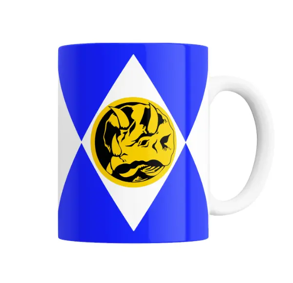 Taza de Cerámica Power Rangers Ranger Azul Emblema