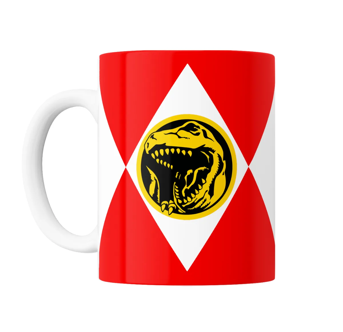Taza de Cerámica Power Rangers Ranger Rojo Emblema Dinosaurio - vista 2