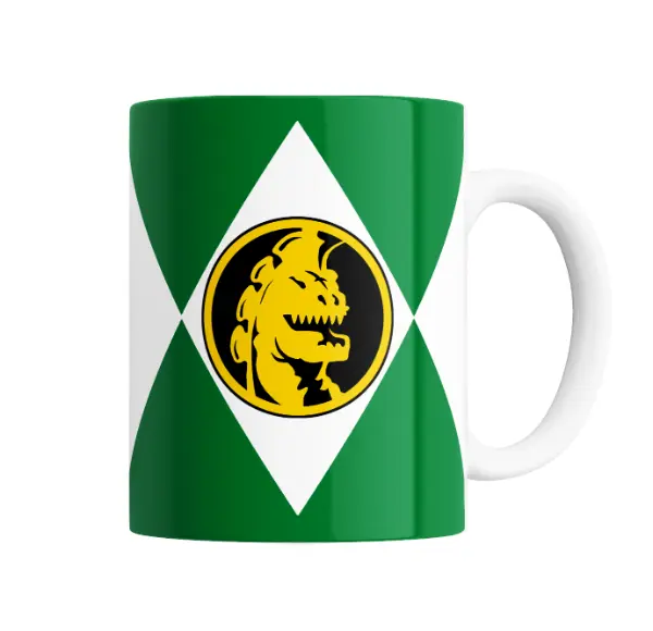 Taza de Cerámica Power Rangers Ranger Verde Dinosaurio