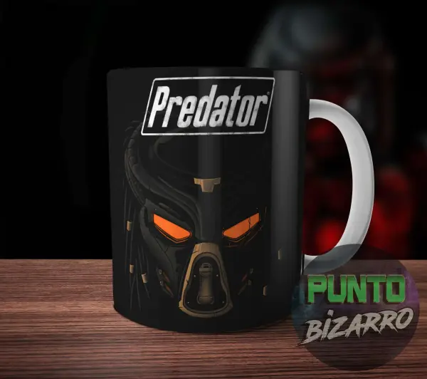 Taza de Cerámica Predator Mascara Naranja