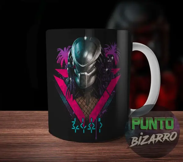 Taza de Cerámica Predator Retro Synthwave