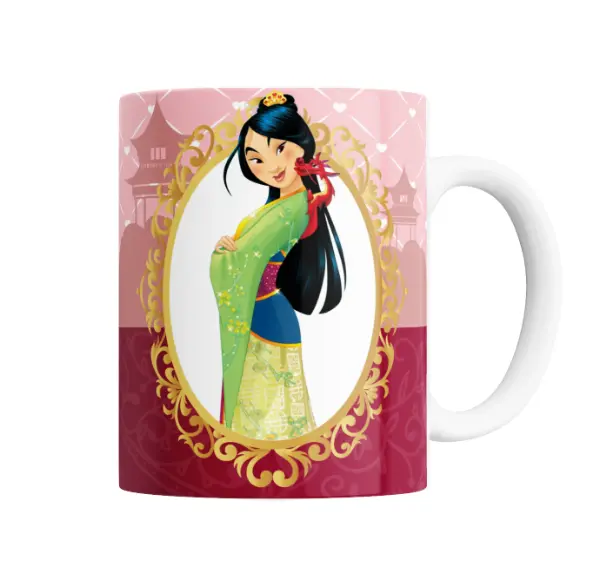 Taza de Cerámica Princesas Disney Mulán con Mushu