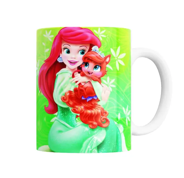 Taza de Cerámica Princesas Disney Ariel y Palace Pets Berry
