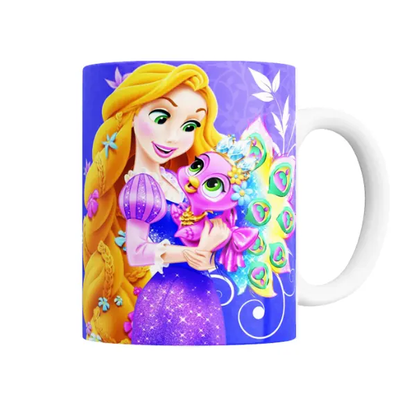 Taza de Cerámica Princesas Disney Rapunzel con Pascal