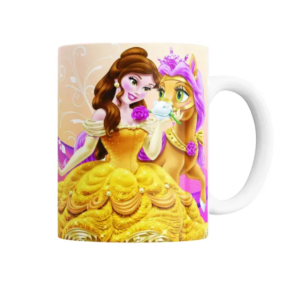 Taza de Cerámica Princesas Disney Bella y Palacio Pets Caballo