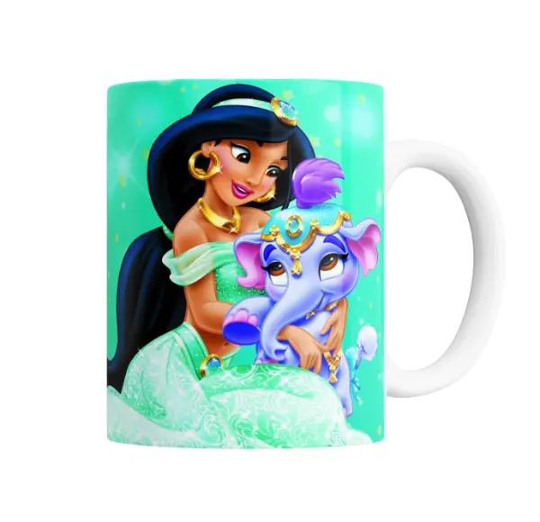 Taza de Cerámica Princesas Disney Jasmine y Palace Pets Elefante