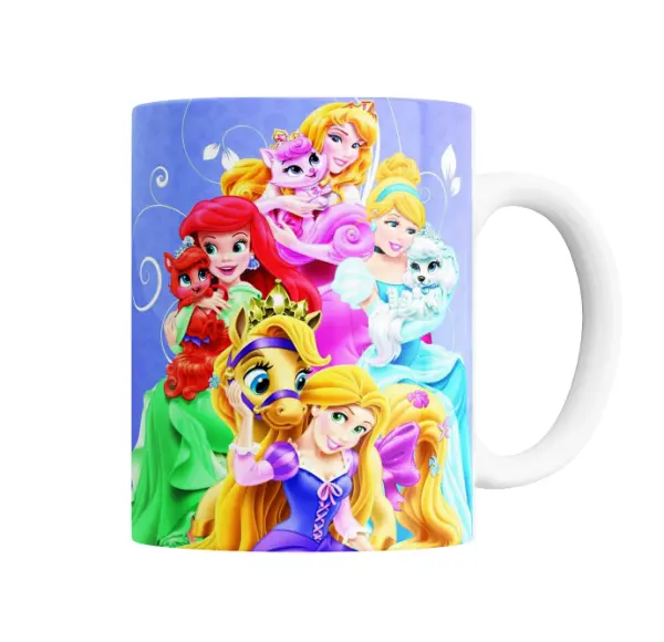Taza de Cerámica Princesas Disney con Mascotas