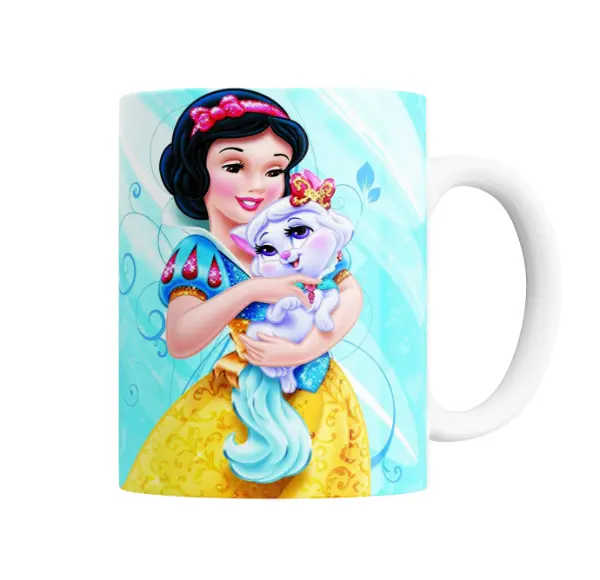 Taza de Cerámica Princesas Disney Blancanieves con Gatita