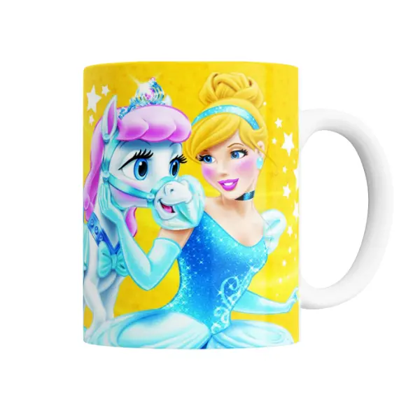 Taza de Cerámica Princesas Disney Cenicienta y Caballo