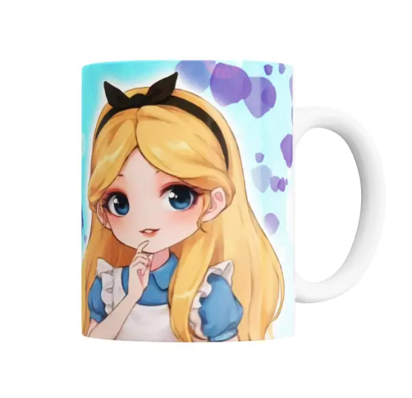 Taza de Cerámica Alicia en el País de las Maravillas Kawaii