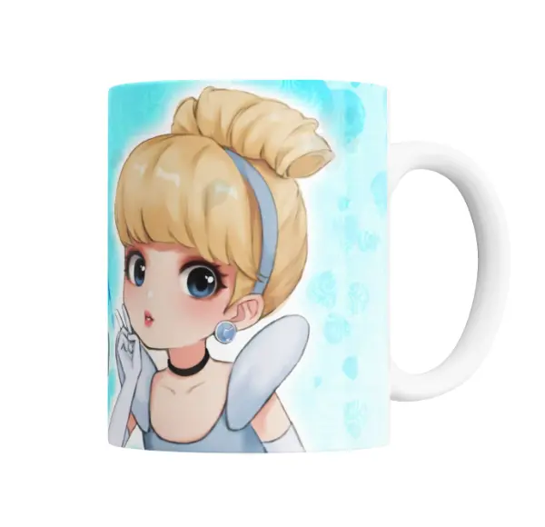 Taza de Cerámica Princesas Disney Cenicienta Estilo Anime