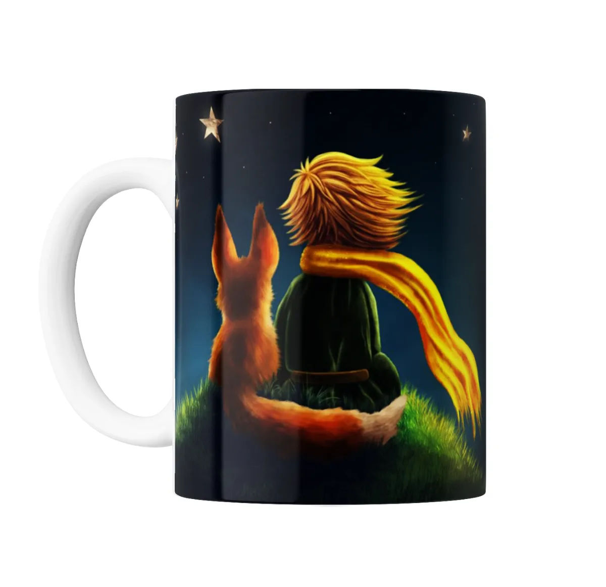 Taza de Cerámica El Principito y el Zorro mirando las estrellas - vista 2