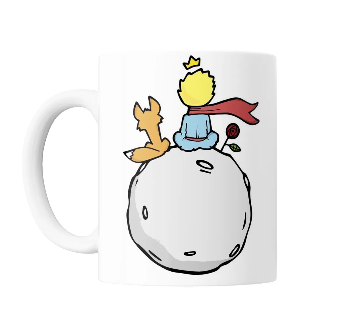 Taza de Cerámica El Principito con Zorro y Rosa - vista 2