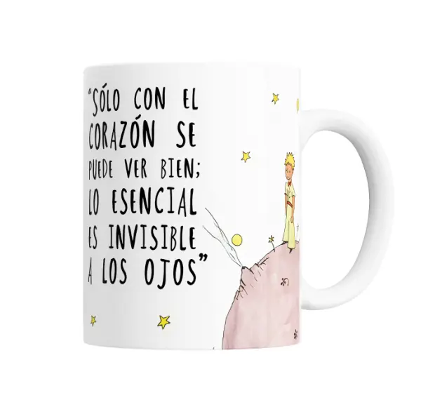 Taza de Cerámica Principito Lo esencial es invisible a los ojos
