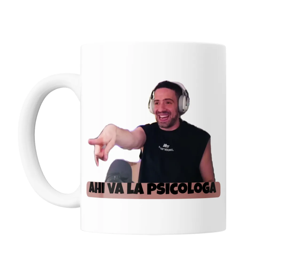 Taza de Cerámica Martin Cirio Ahi va la psicologa - vista 2