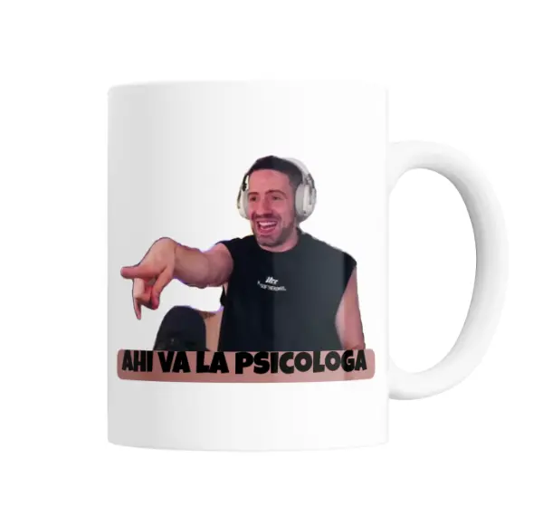 Taza de Cerámica Martin Cirio Ahi va la psicologa