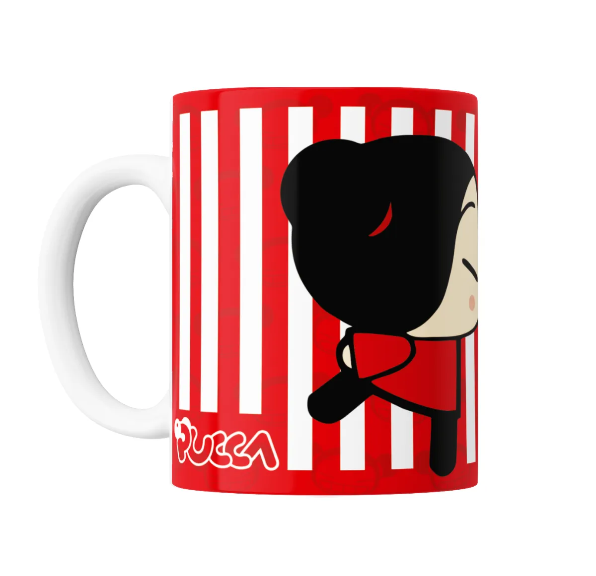 Taza de Cerámica Pucca Beso Rojo y Blanco - vista 2