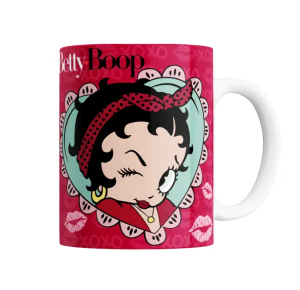 Taza de Cerámica Betty Boop Guiño y Besos