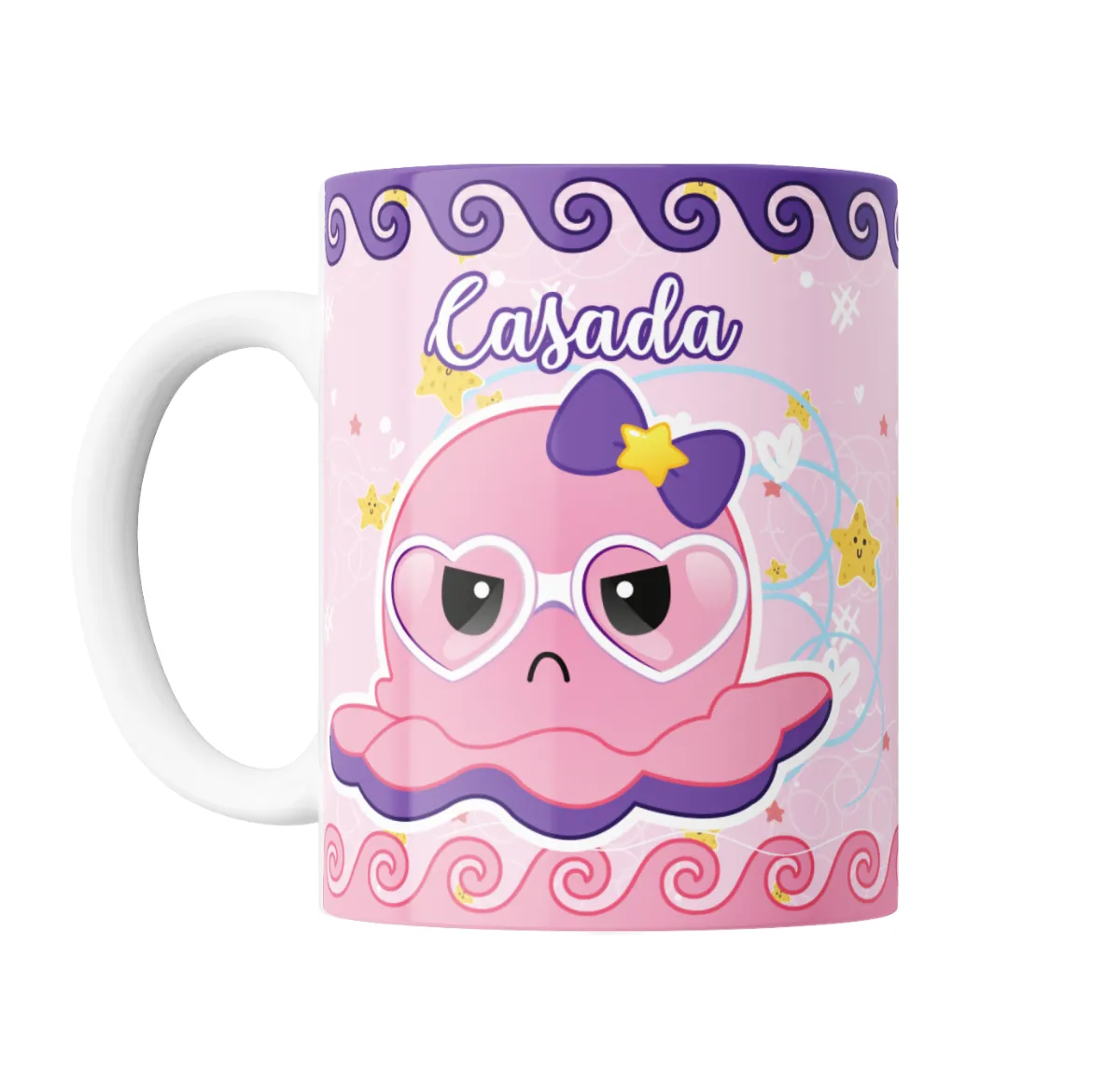 Taza de Cerámica Pulpito Casada con Lazo y Lentes - vista 2