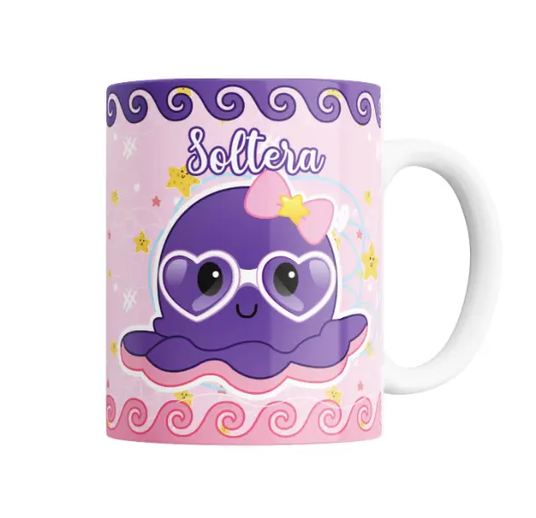 Taza de Cerámica Pulpito Casada con Lazo y Lentes