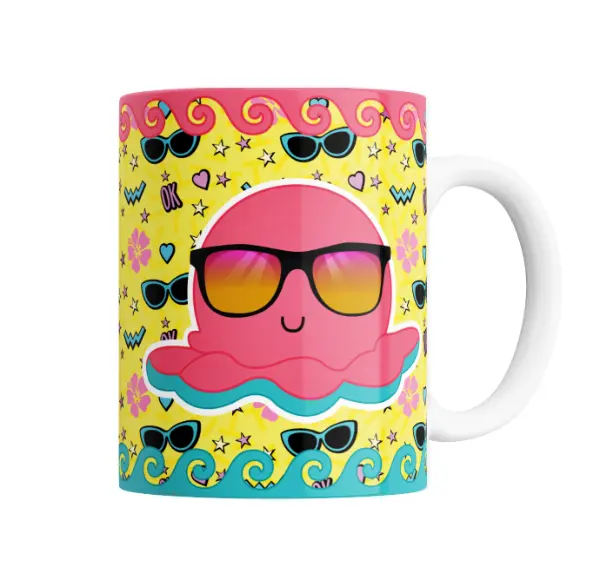 Taza de Cerámica Pulpito Cool con Lentes de Sol