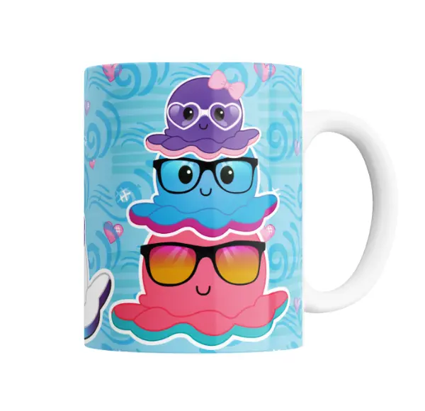 Taza de Cerámica Pulpito Torre de Pulpitos con Lentes