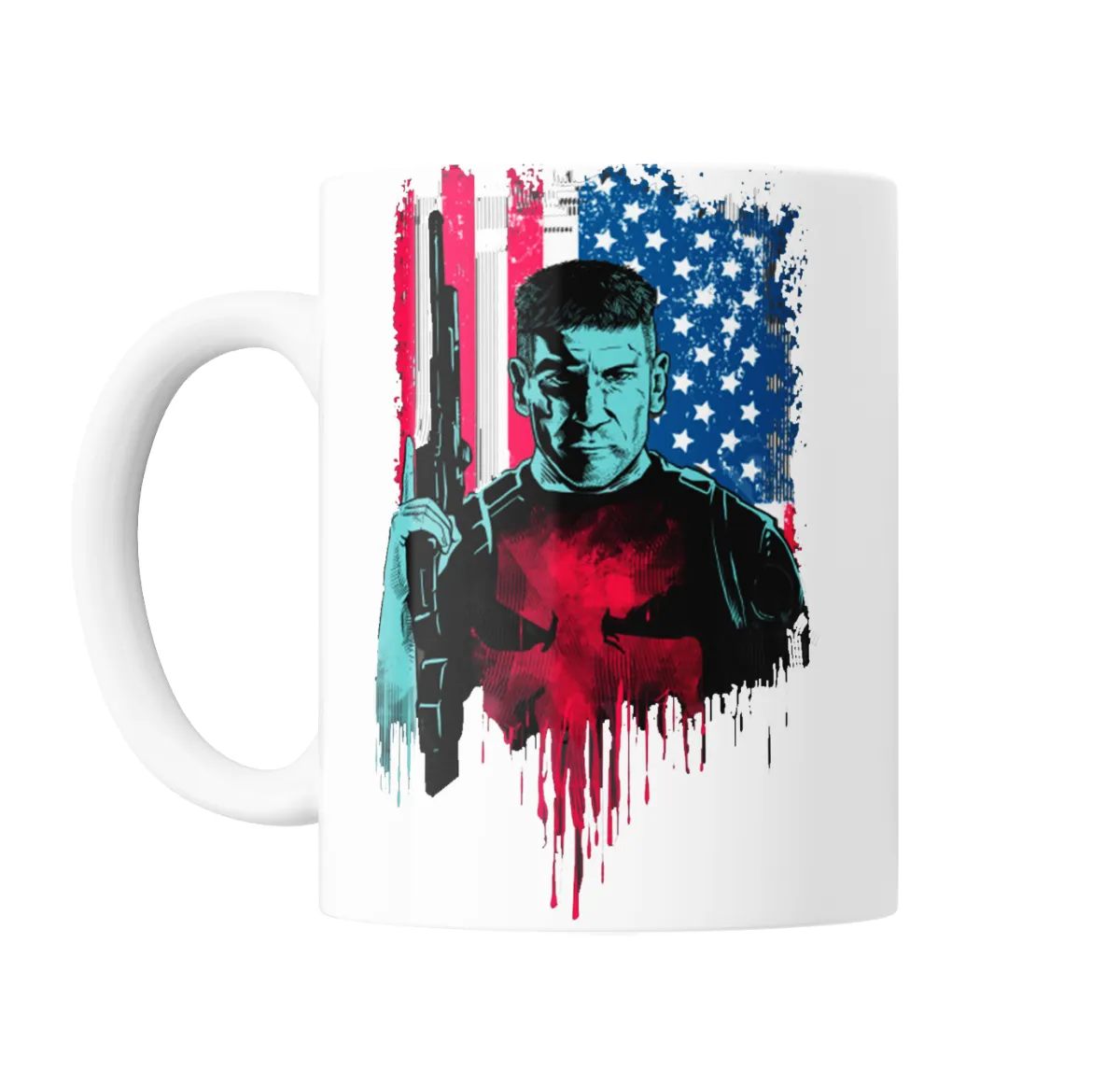 Taza de Cerámica Punisher Frank Castle Bandera Americana - vista 2