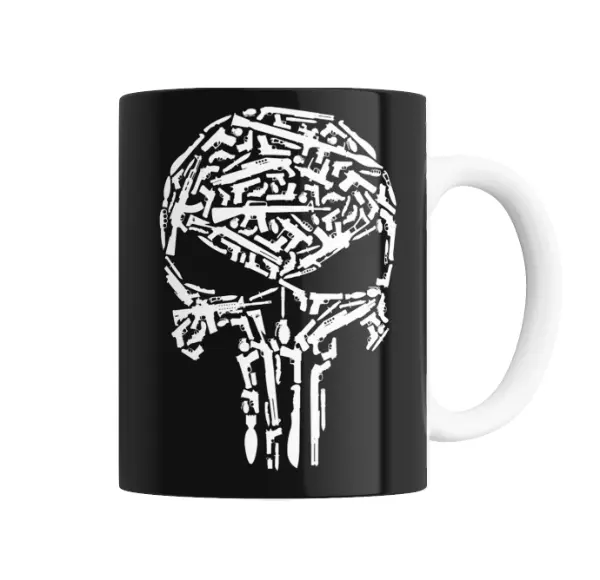 Taza de Cerámica Punisher Calavera de Armas
