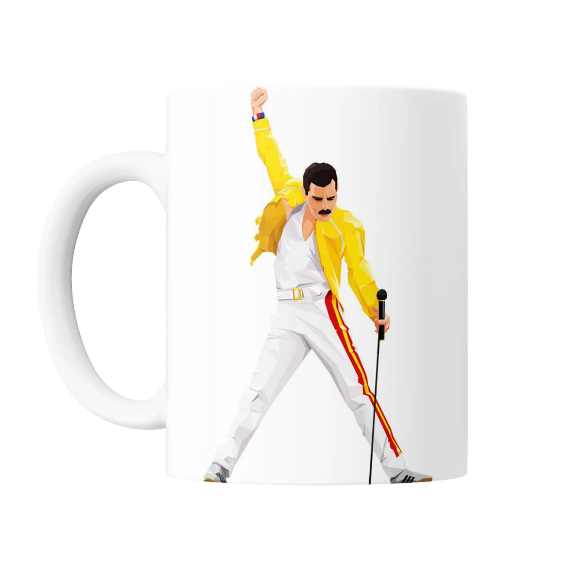 Taza de Cerámica Queen Freddie Mercury Estilo Poligonal - vista 2