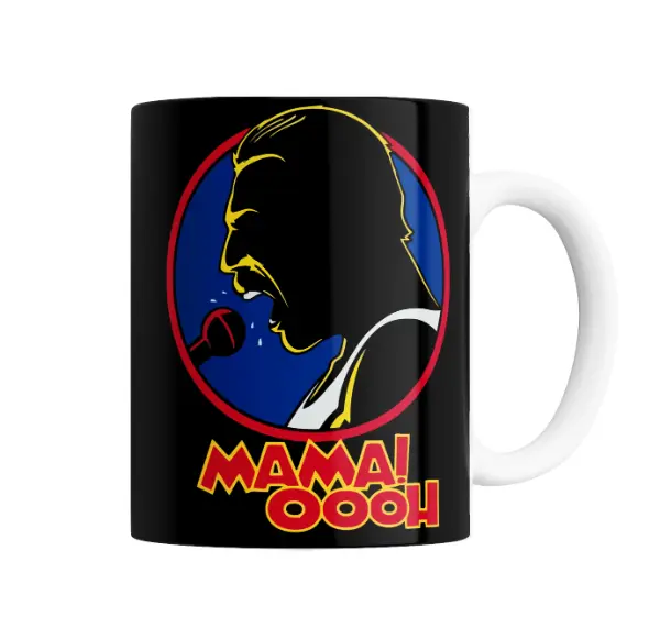 Taza de Cerámica Queen Freddie Mercury Mama Oooh