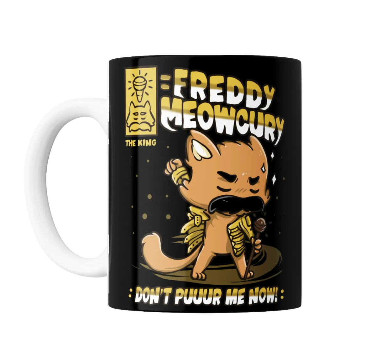 Taza de Cerámica Queen Freddy Meowcury The King - vista 2