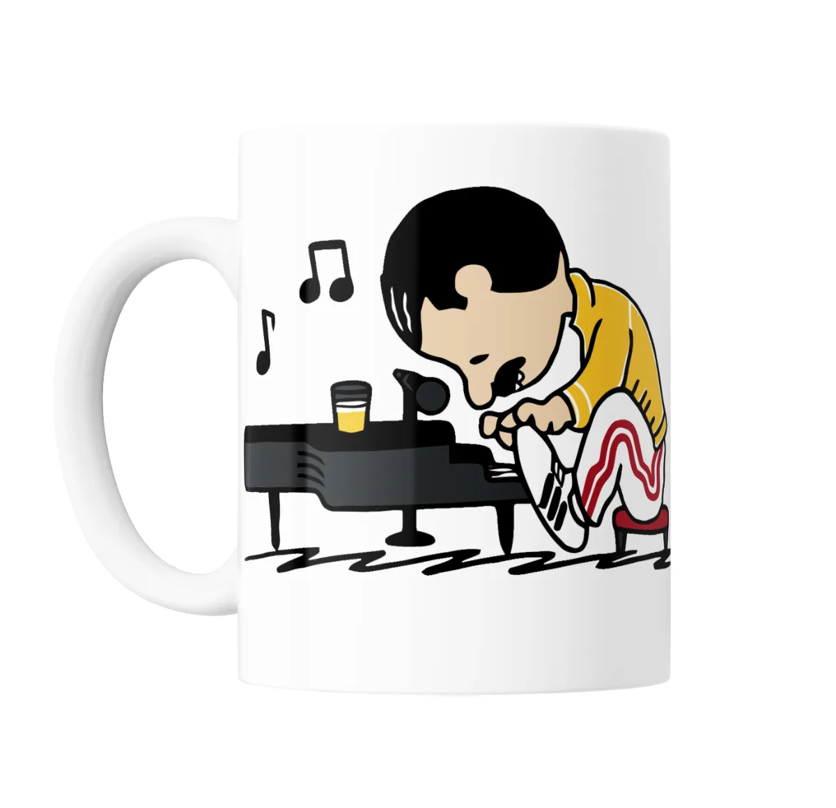 Taza de Cerámica Queen Freddie Mercury Piano - vista 2