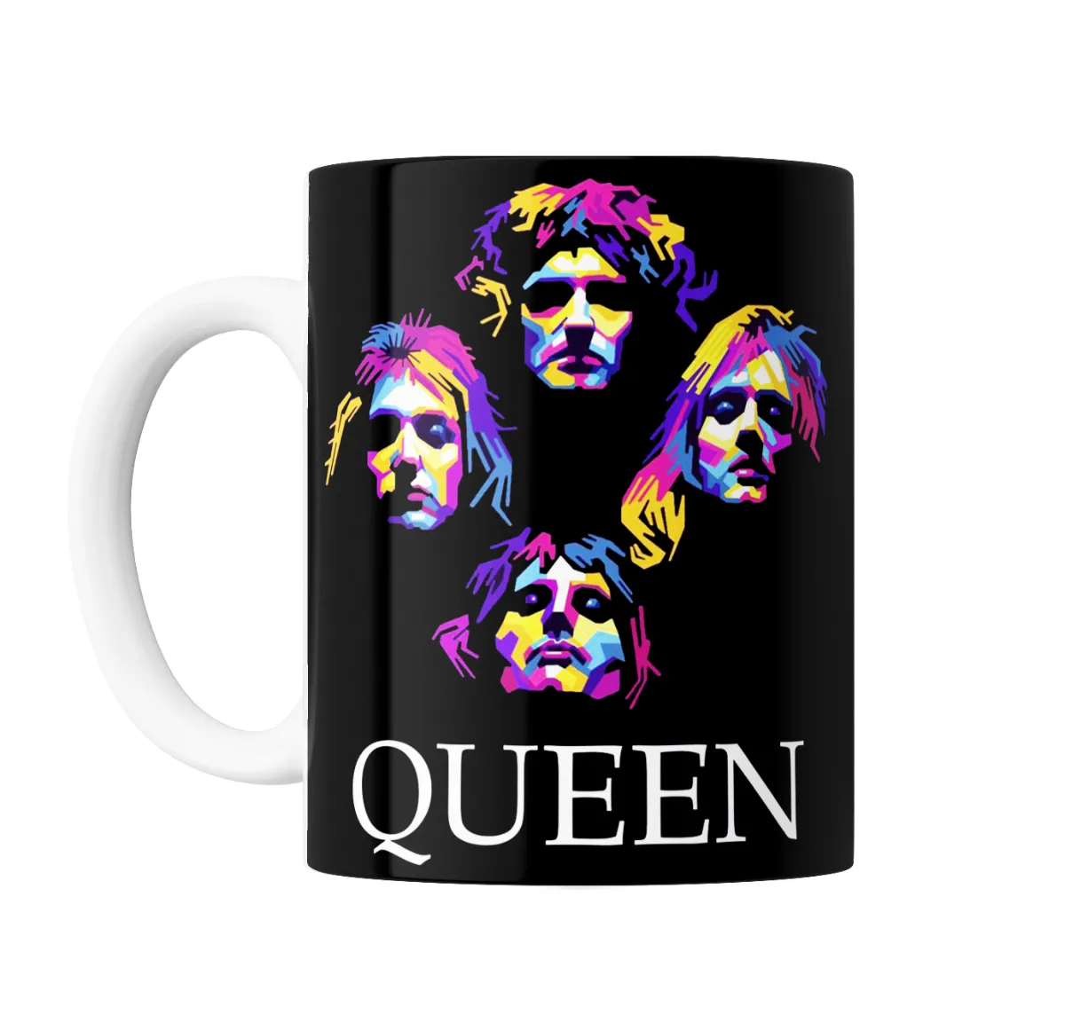Taza de Cerámica Queen Banda Retratos Pop Art - vista 2