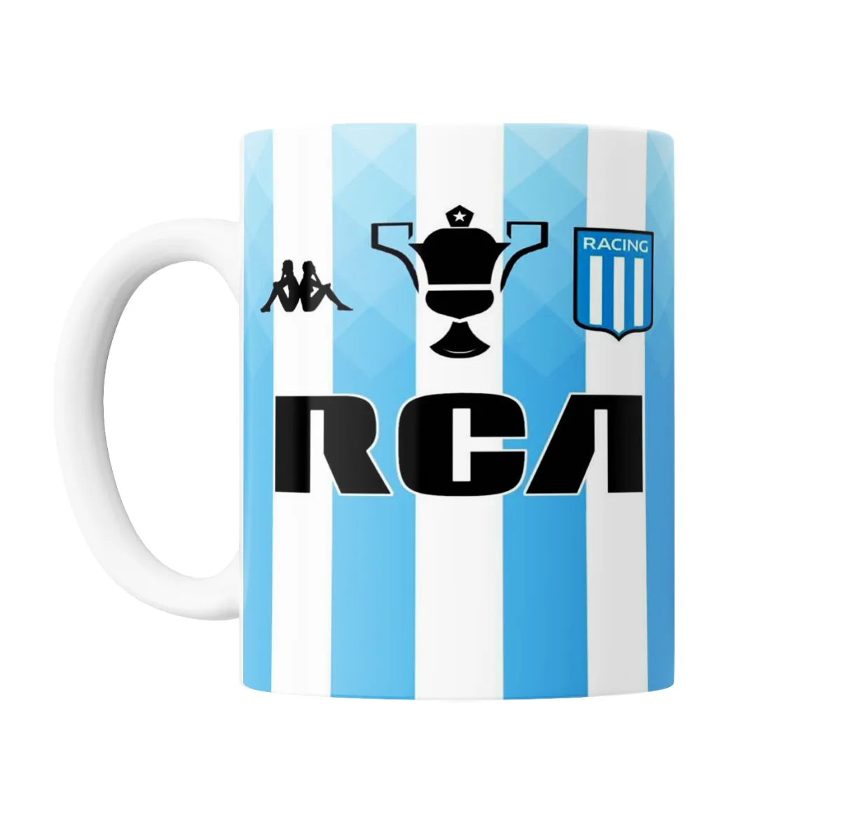 Taza de Cerámica Racing Club Camiseta Celeste y Blanca Retro - vista 2