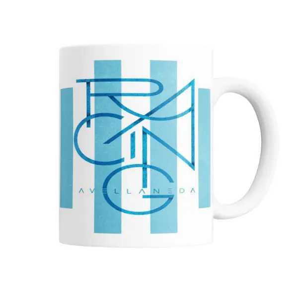 Taza de Cerámica Racing Club Avellaneda Logo Celeste