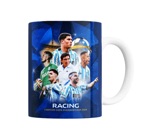 Taza de Cerámica Racing Campeón Copa Sudamericana 2024