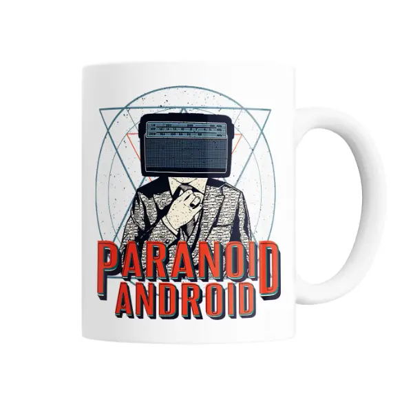 Taza de Cerámica RadioHead Paranoid Android Hombre Radio