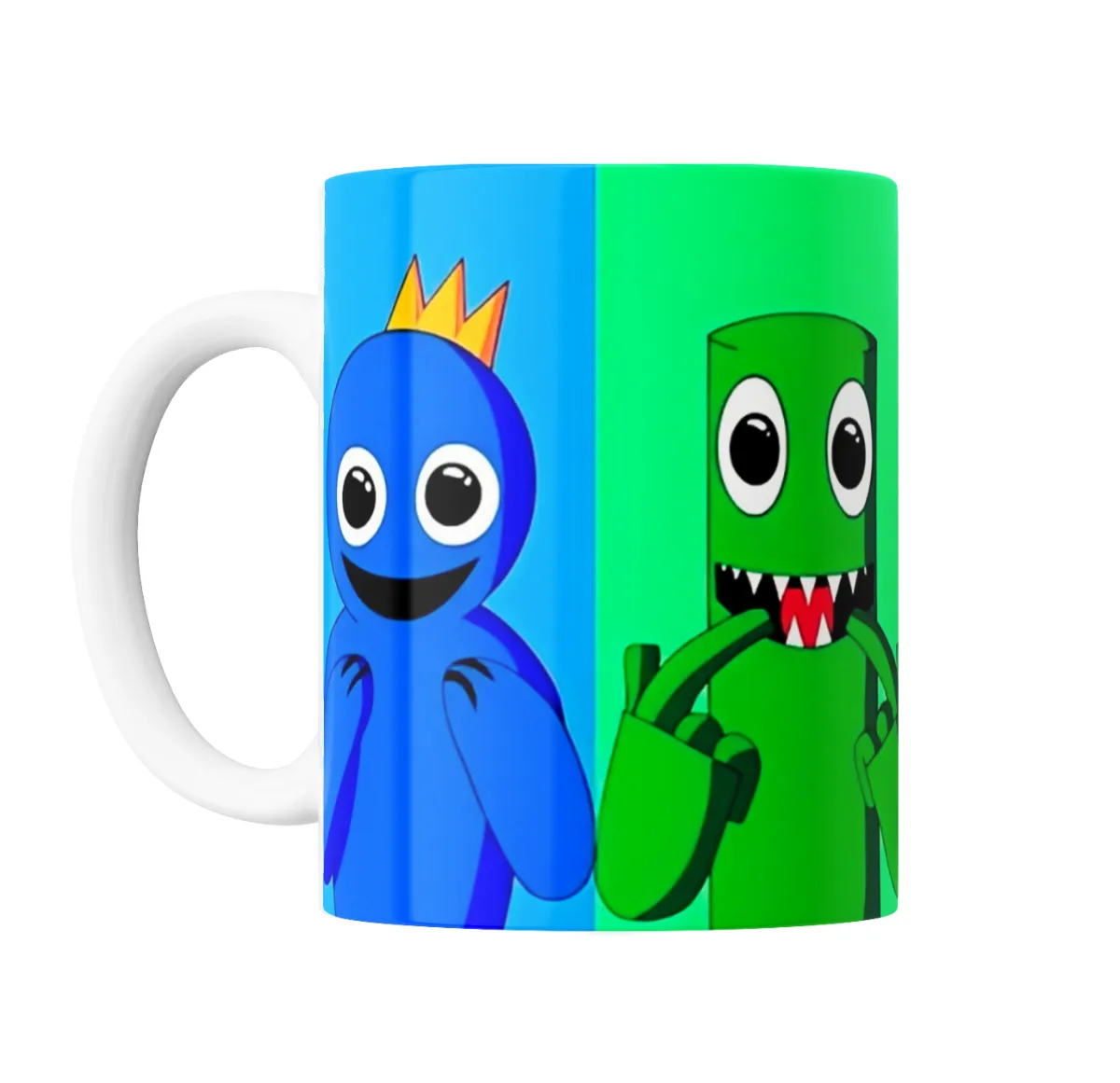 Taza de Cerámica Rainbow Friends Azul y Verde - vista 2