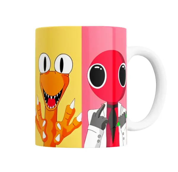 Taza de Cerámica Rainbow Friends Azul y Verde