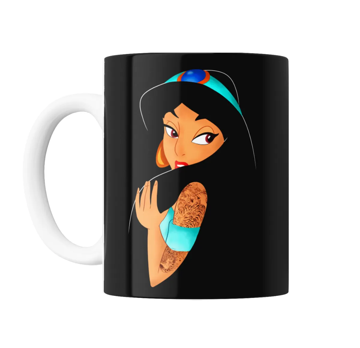 Taza de Cerámica Aladdin Princesa Jasmine Tatuada - vista 2
