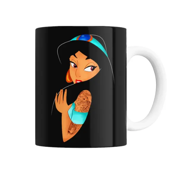 Taza de Cerámica Aladdin Princesa Jasmine Tatuada