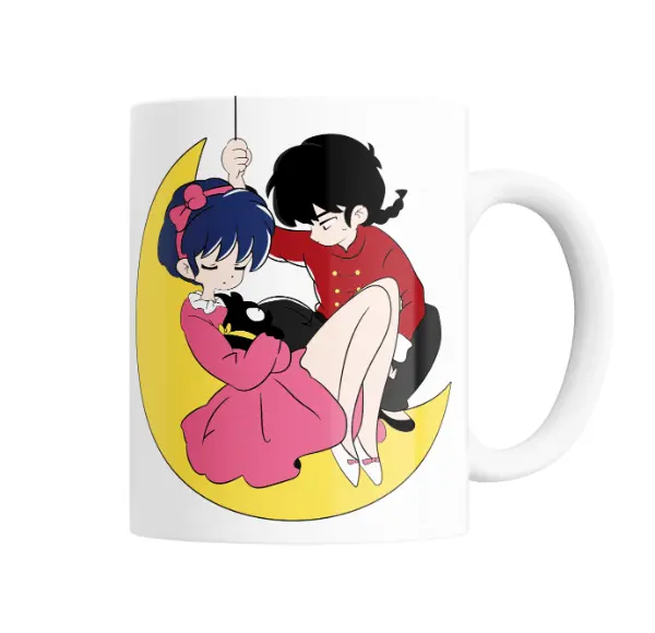 Taza de Cerámica Ranma y Medio Akane y Ranma en la Luna